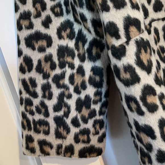 Ann Taylor Brushed Leopard Print Shawl Collar Cocoon Coat 553115 - Picture 9 of 10